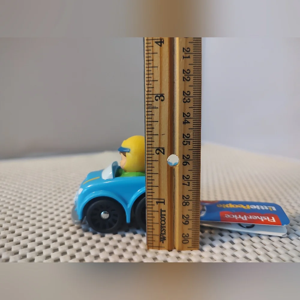Little People Wheelies Rally Car Blue NWT 2012 Mattel Fisher Price